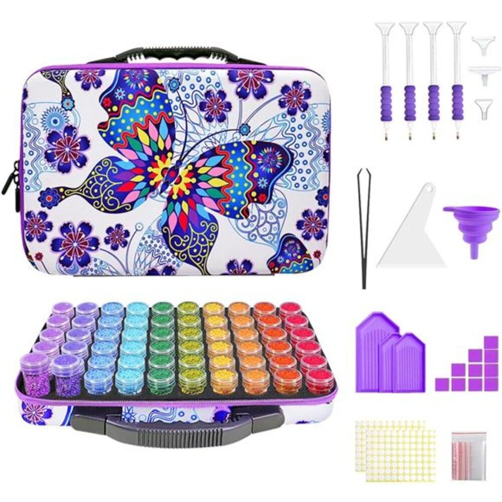 Diamond Painting Storage Case,60 Slots Diamond Art Kits